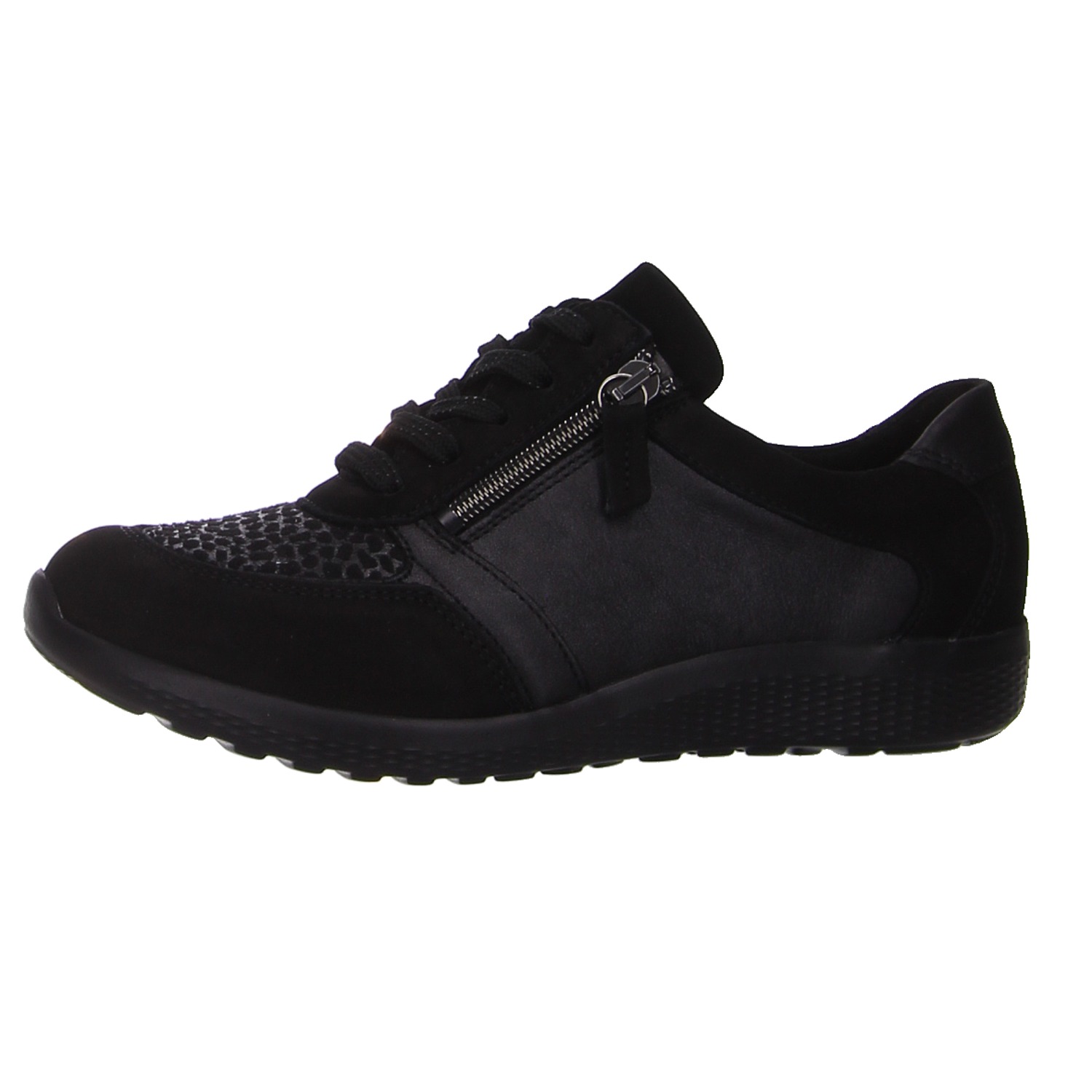 Waldläufer Schnürschuh schwarz schwarz
