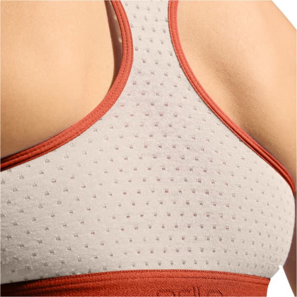Brassière running ODLO ASCENT PW MEDIUM SPORT BRA W SILVER CLOUD/LIVING CORAL