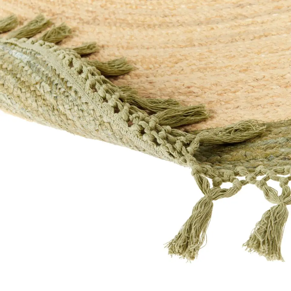 MARTS - Vloerkleed - Beige/Groen - 200 cm - Jute