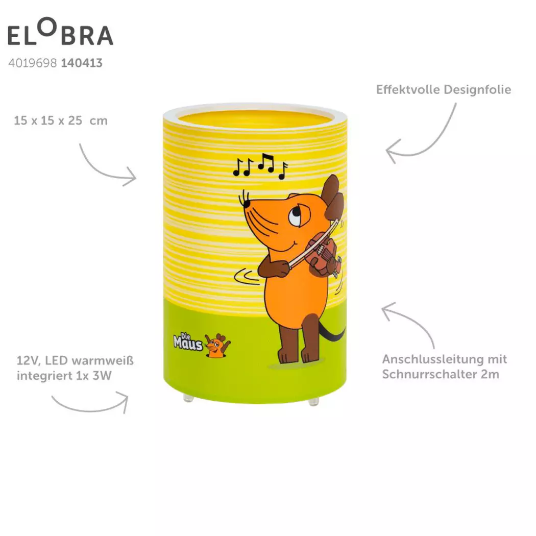 LED-Kinderlampe Die Maus