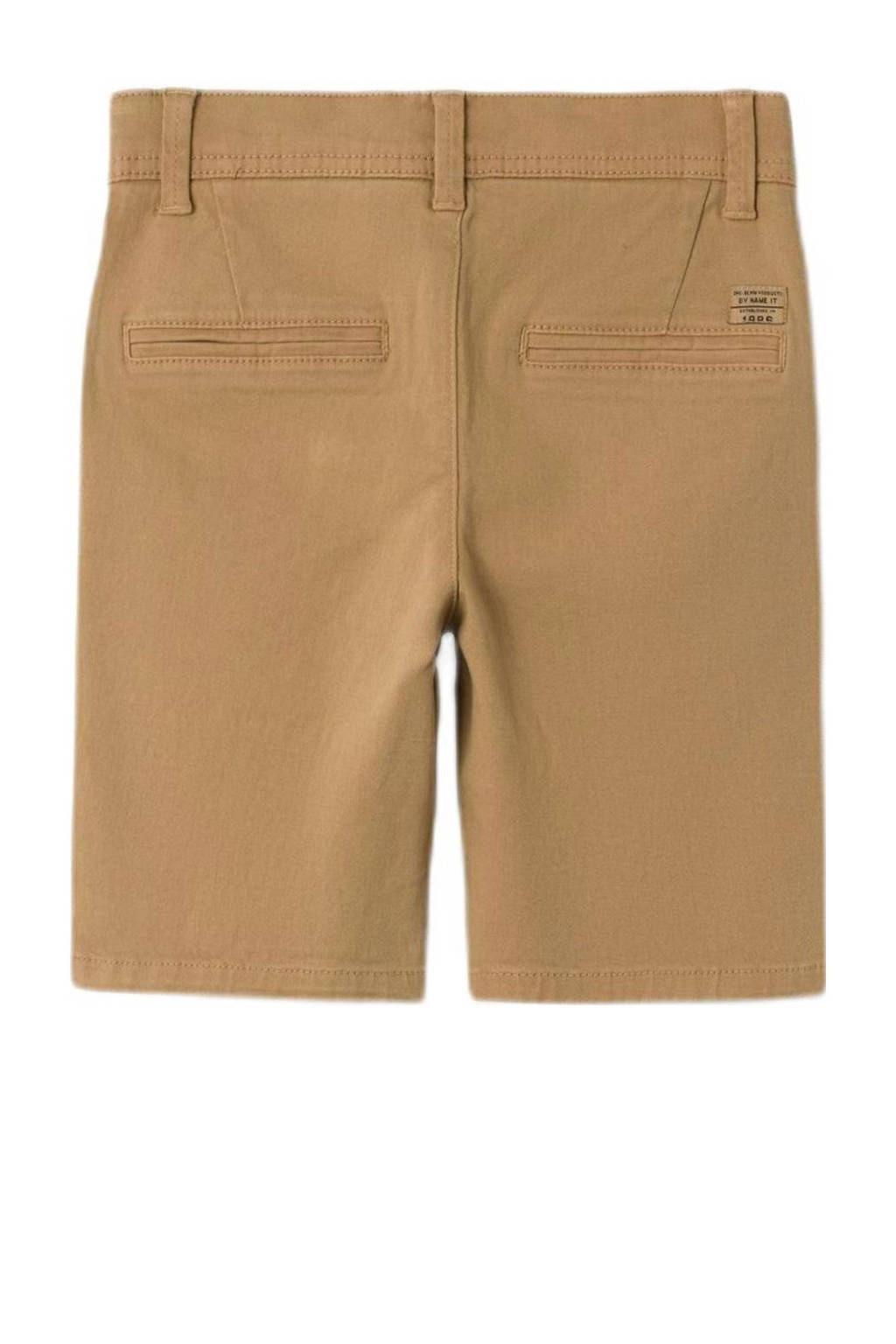 NAME IT regular fit chino short NKMSILAS geelbruin