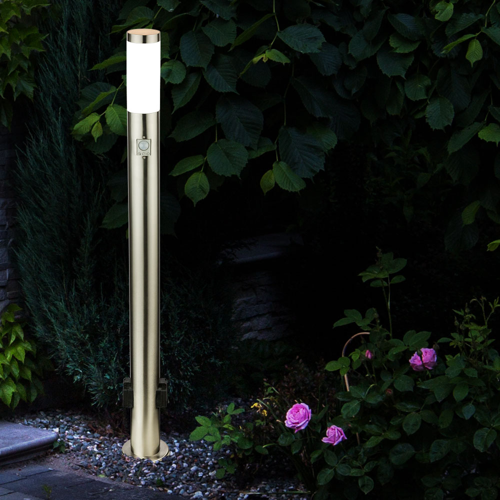RGB LED Stehleuchte mit Steckdosen und Sensor BOSTON