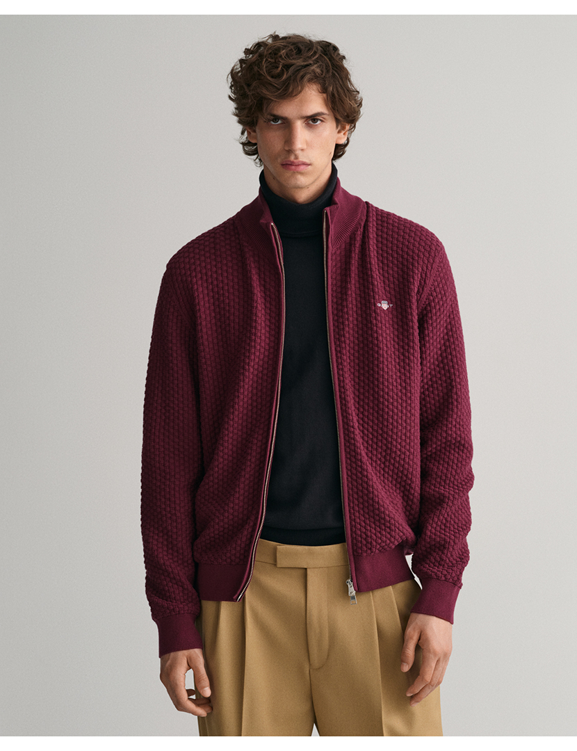 Red Zip Cardigan