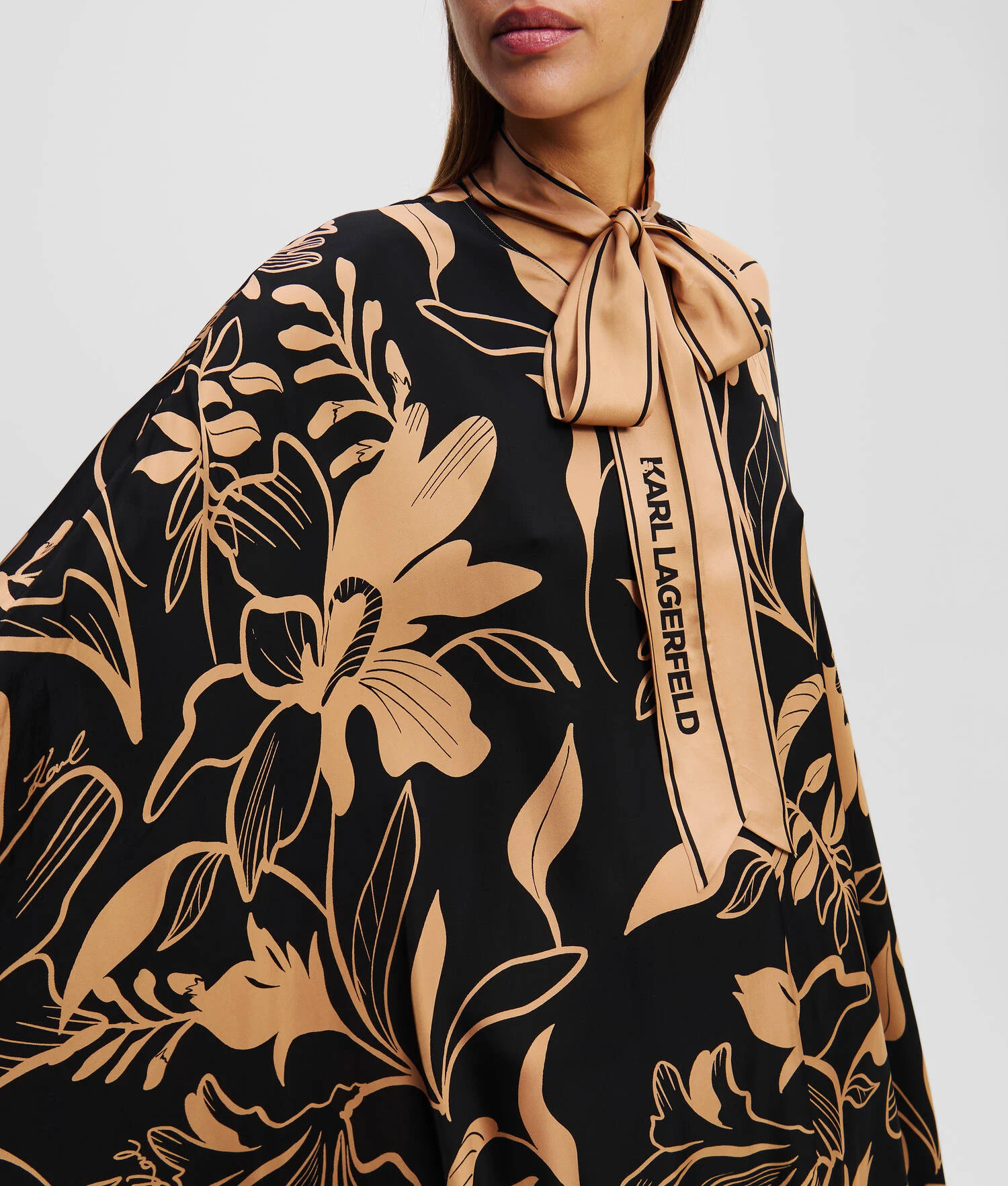 ROBE KAFTAN - All Over Orchid Print