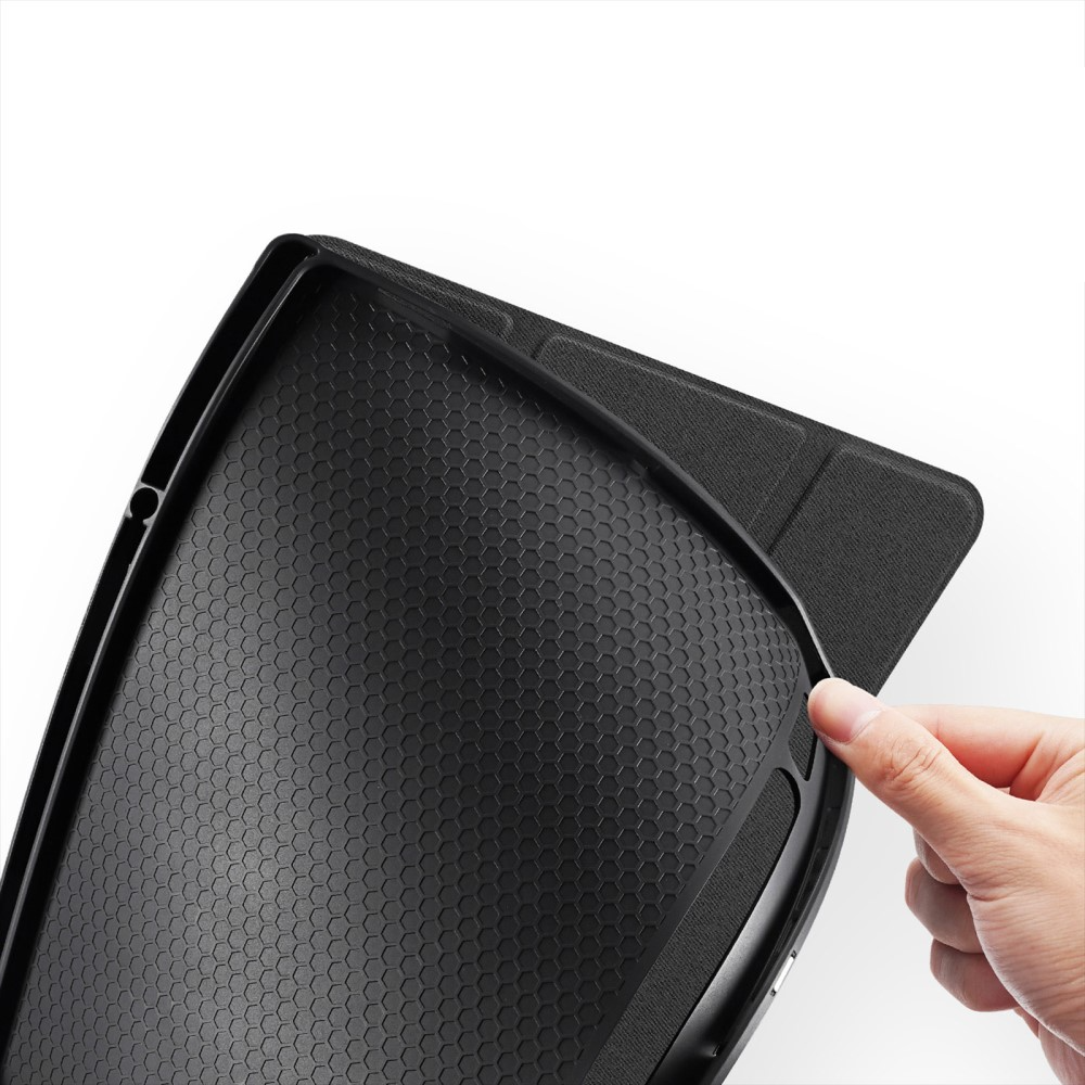 Samsung Galaxy Tab S10 Ultra Tasche Smart Cover Hülle Stoff Design mit S-Pen Halterung - Rosa