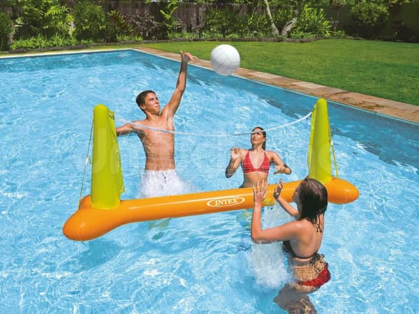Oppblåsbart volleyballsett flytende bassengnett INTEX 56508