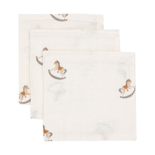 Jollein Nostalgic Ride Monddoekje - 3 Pack - 31 x 31 cm - Hydrofiel