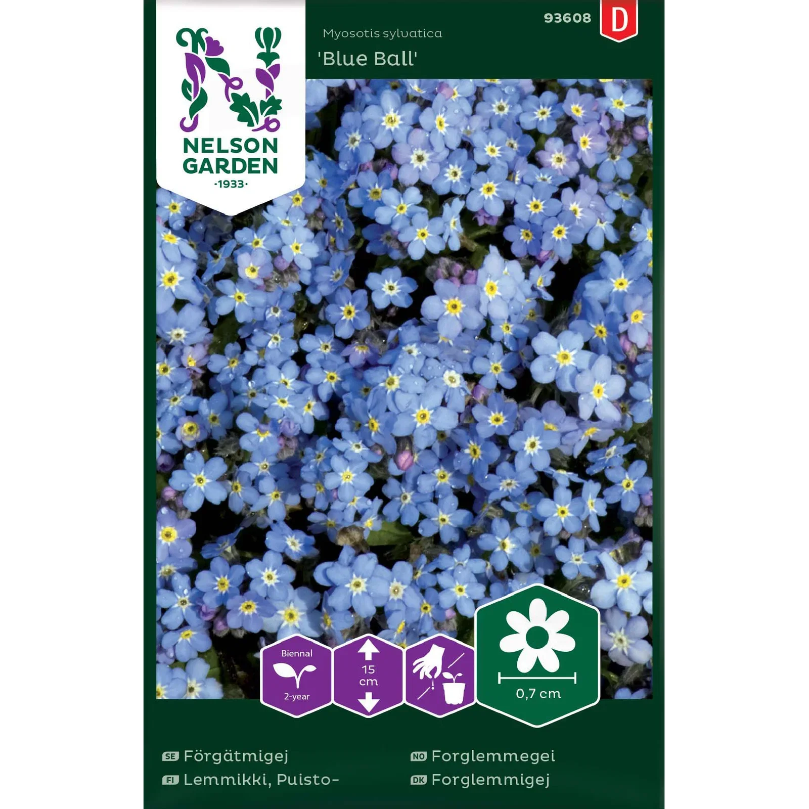 Myosotis sylvatica 'Blue Ball' Forglemmegei 'Blue Ball'