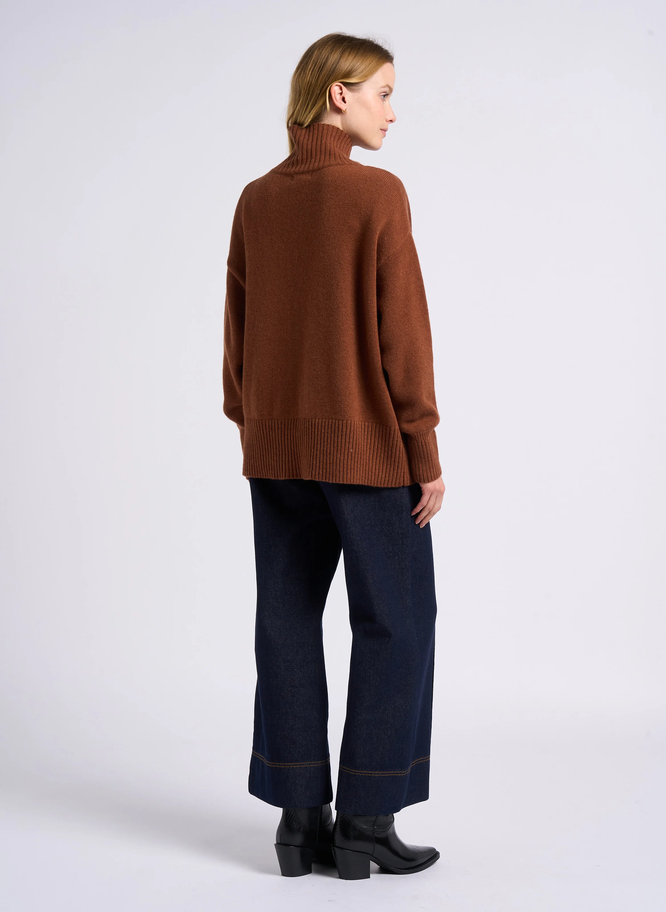 ROMY - Jean large en coton | Bleu