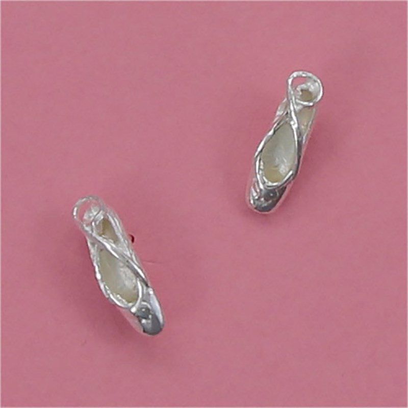 Boucles d'oreilles chausson de danse - pointe de danse - Argent massif
