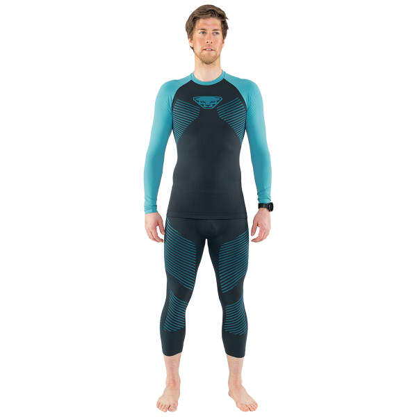 T-shirt thermique DYNAFIT SPEED DRYARN M L/S TEE STORM BLUE