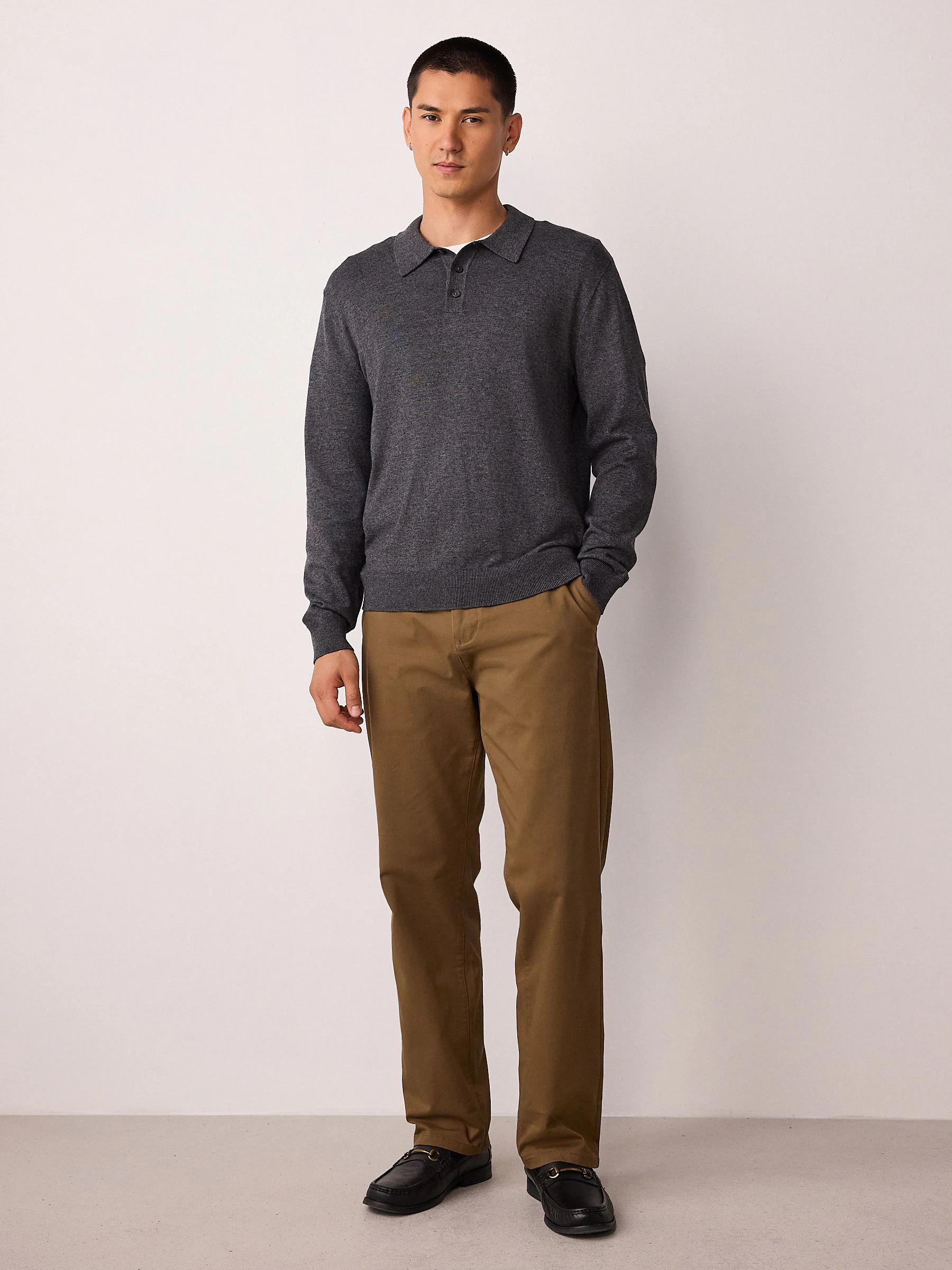 Lichtbruin - Straight fit - Stretchy chino