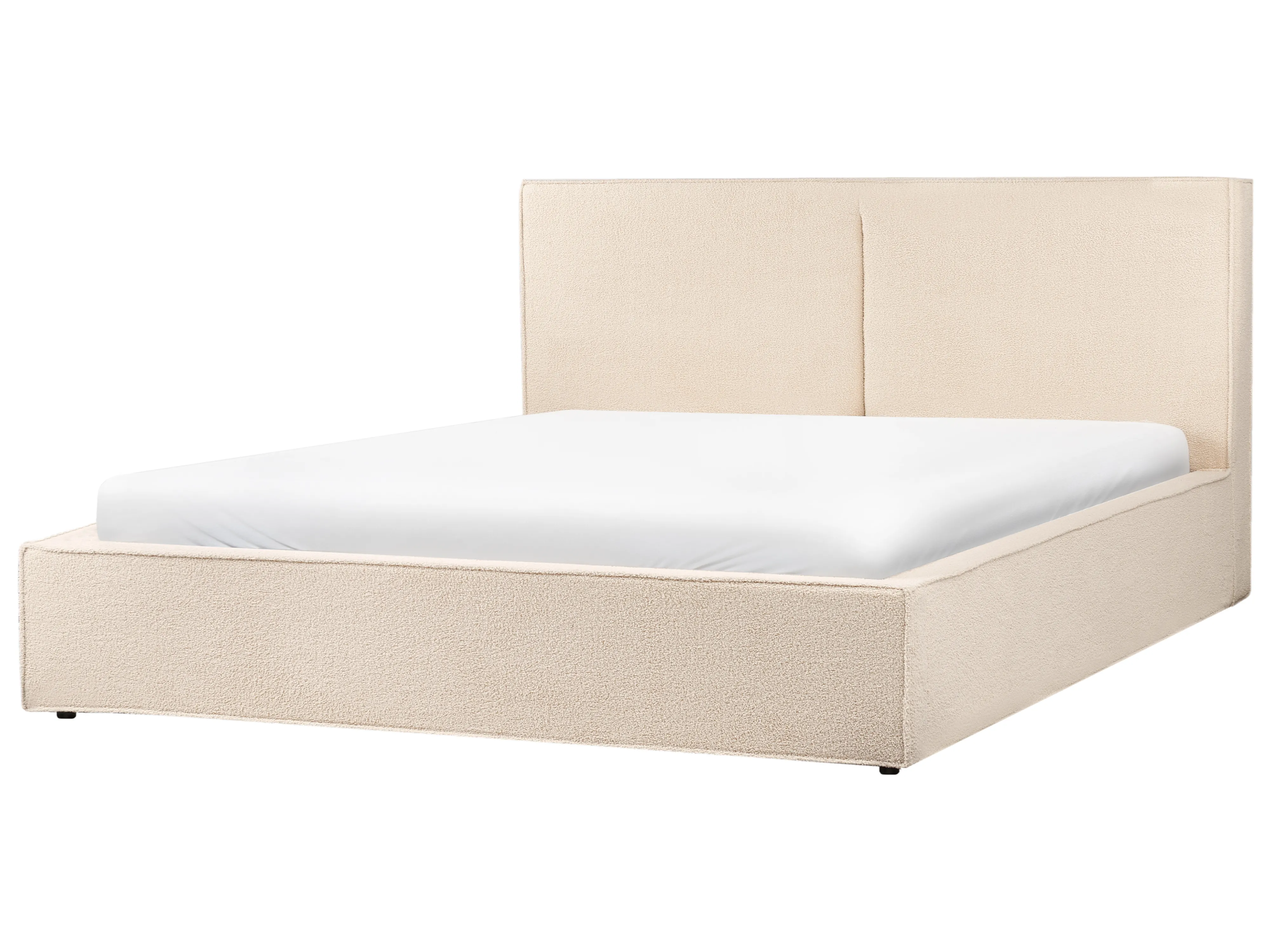 Bed met opbergruimte Bouclé MOISSAC 180 x 200 cm Beige