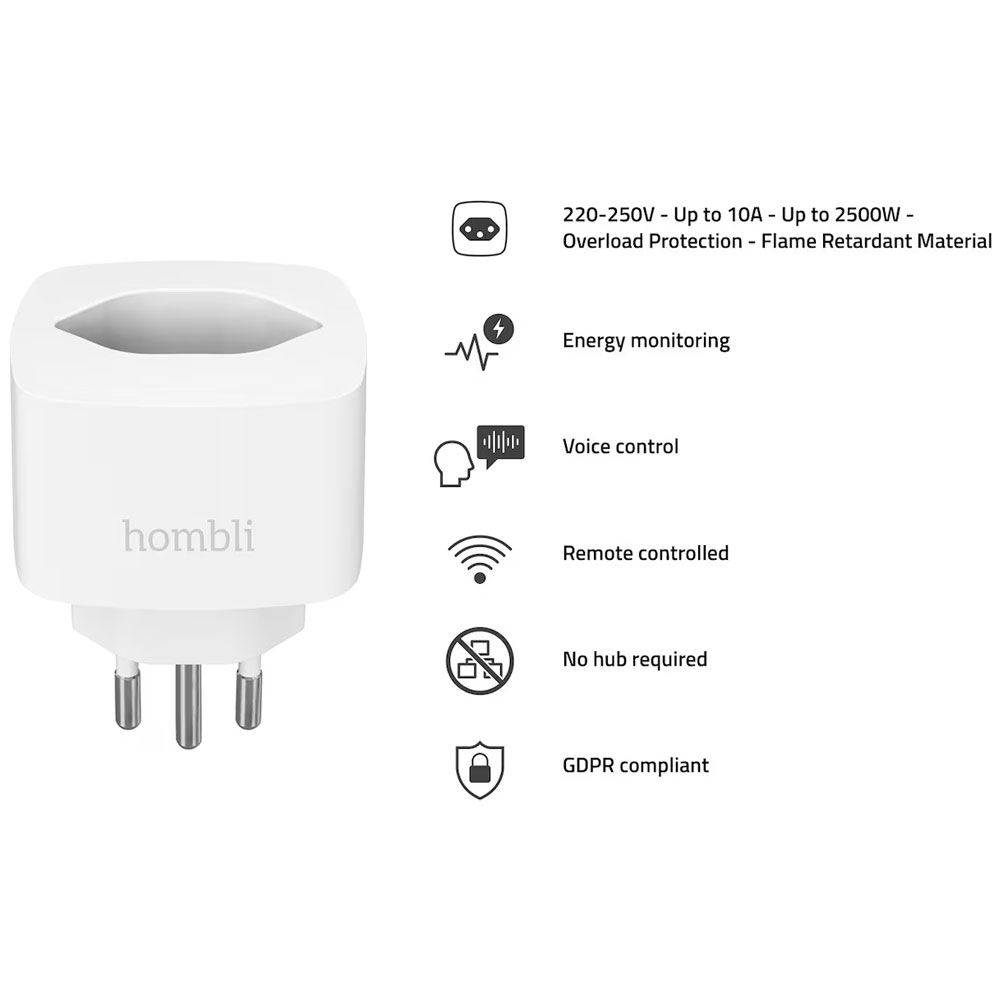 (3er Set) Smart Swiss Socket WLAN-Steckdose Schweiz 3-polig CH für Sprach   App Steuerung Smart Home für iOS / Android (HBPP-0204) - Weiss