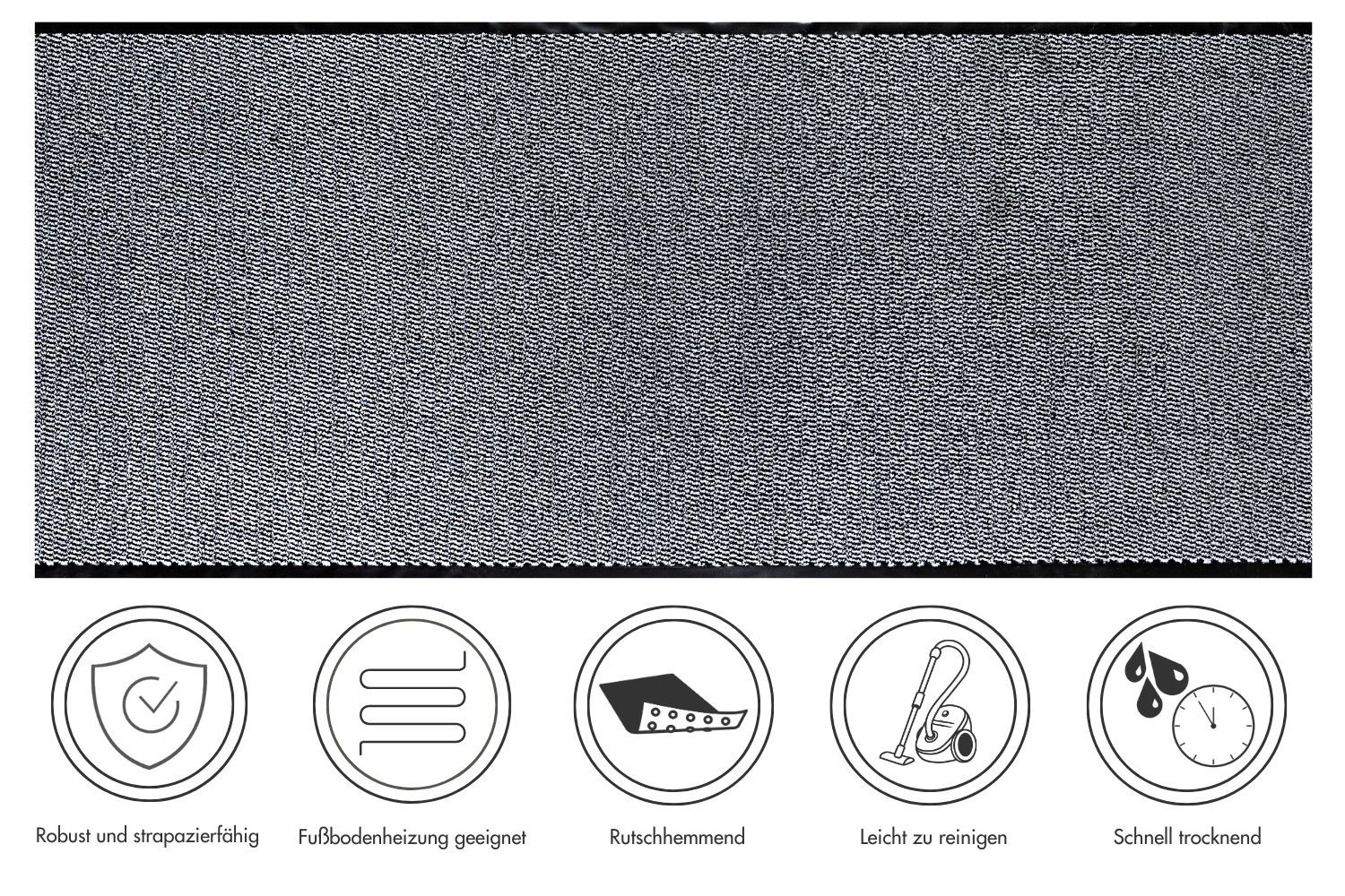 Easy Runner deurmat 120 x 400 cm in lichtgrijs