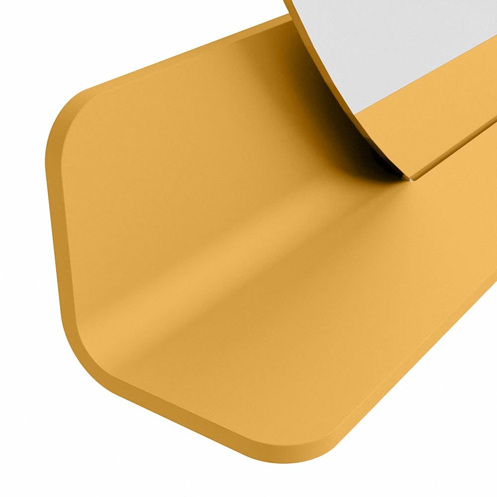 Mondiaz Spot spiegel rond Ø120cm met planchet ocher