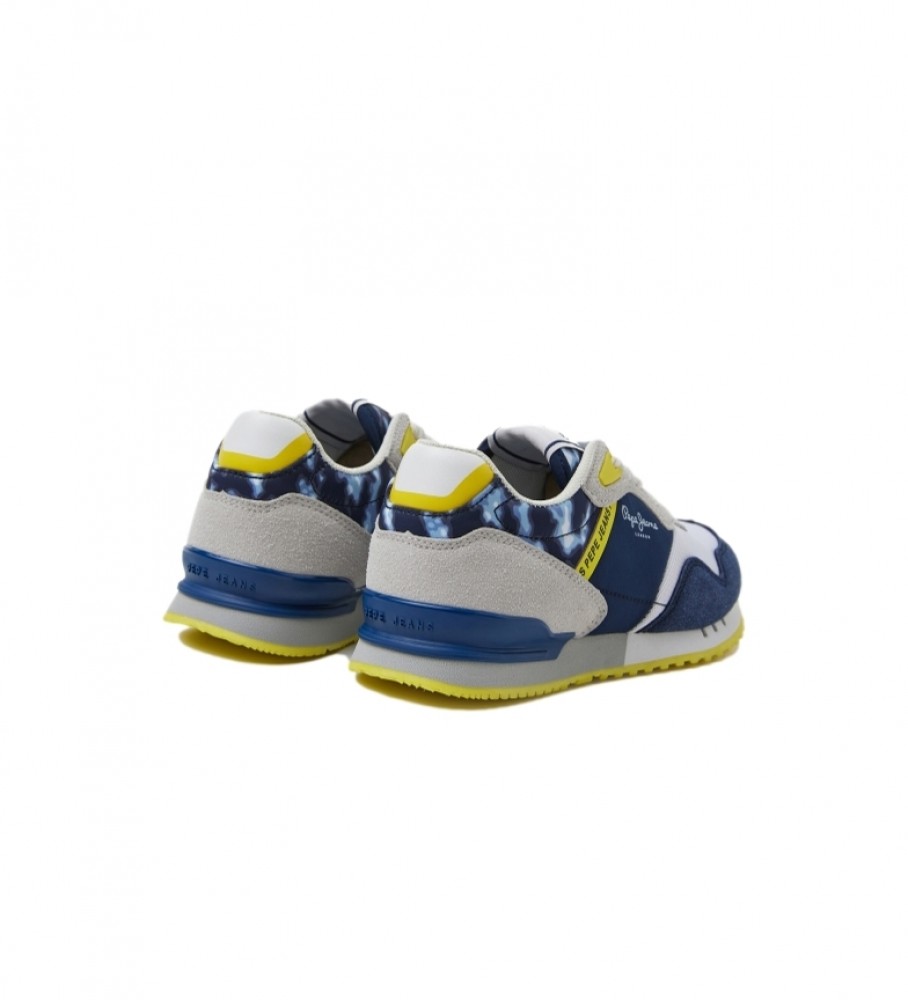 Tênis básico Pepe Jeans London Brighton azul marinho e branco