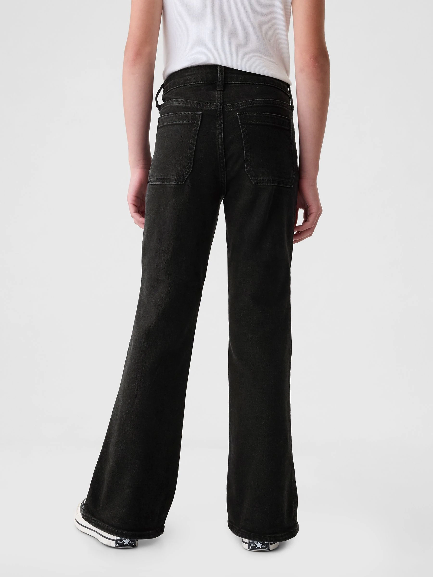 Zwart - Gap 70s High Waisted Flare Jeans (5-13yrs)
