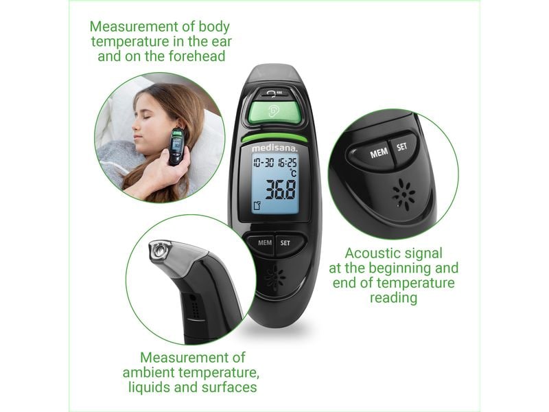 Medisana Infrarot-Fieberthermometer TM750 BL Infrarot-Fiebermesser
