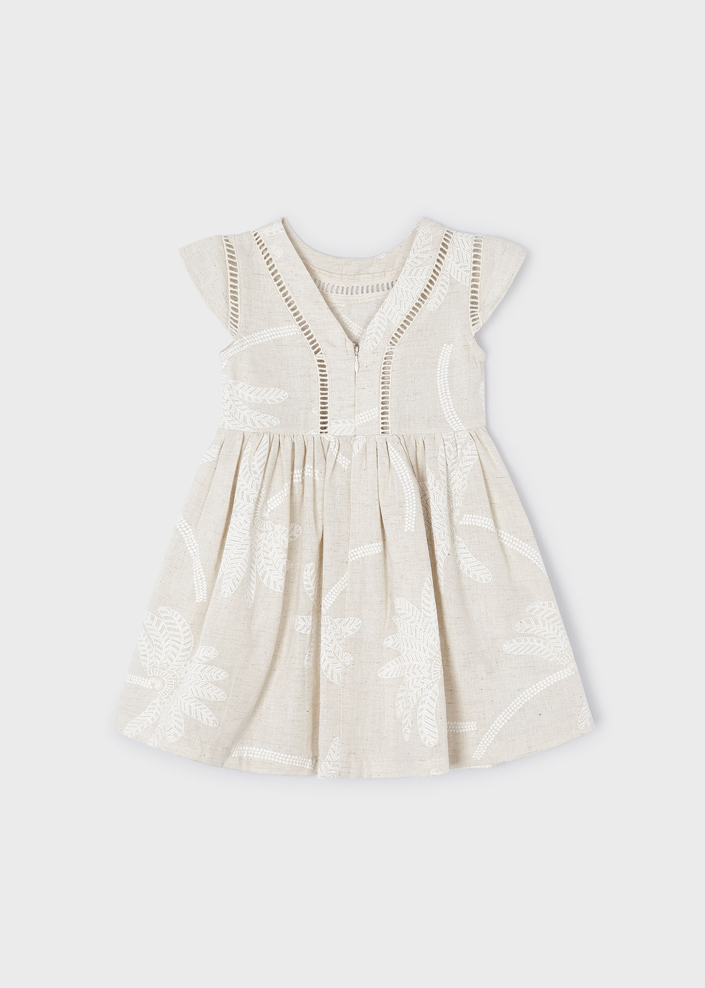 Vestido com estampa de palmeiras para meninas