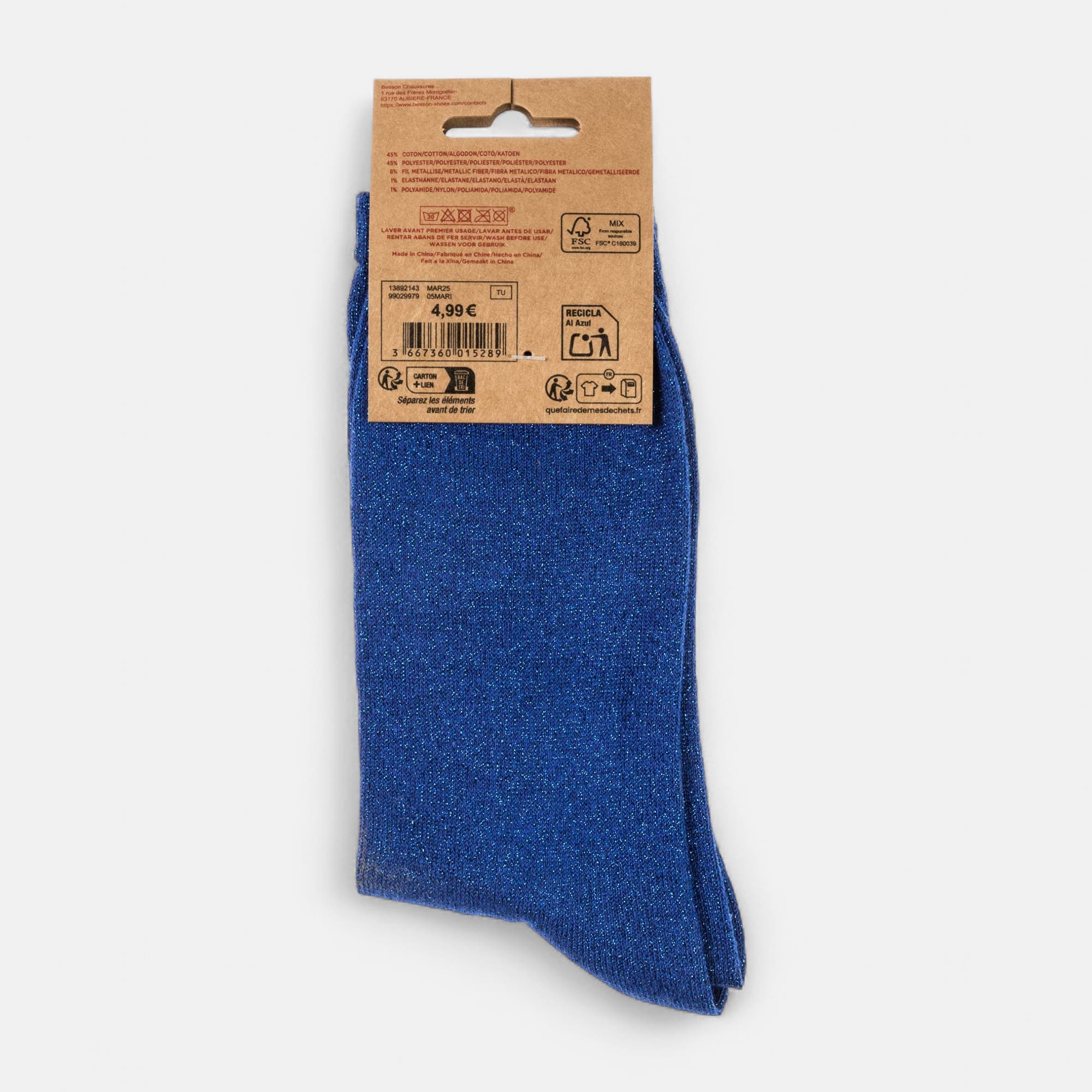 Chaussettes Femme bleu marine