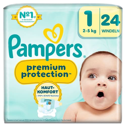 Pampers Premium Protection Windeln Gr.1, Single Pack, 2-5kg