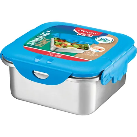 Maped Edelstahl-Lunch-Box SMILING PLANET 1 l - blau