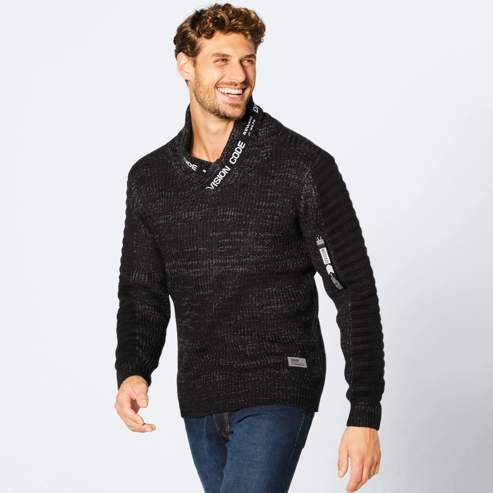 Herren-Pullover mit Kontrast-Band