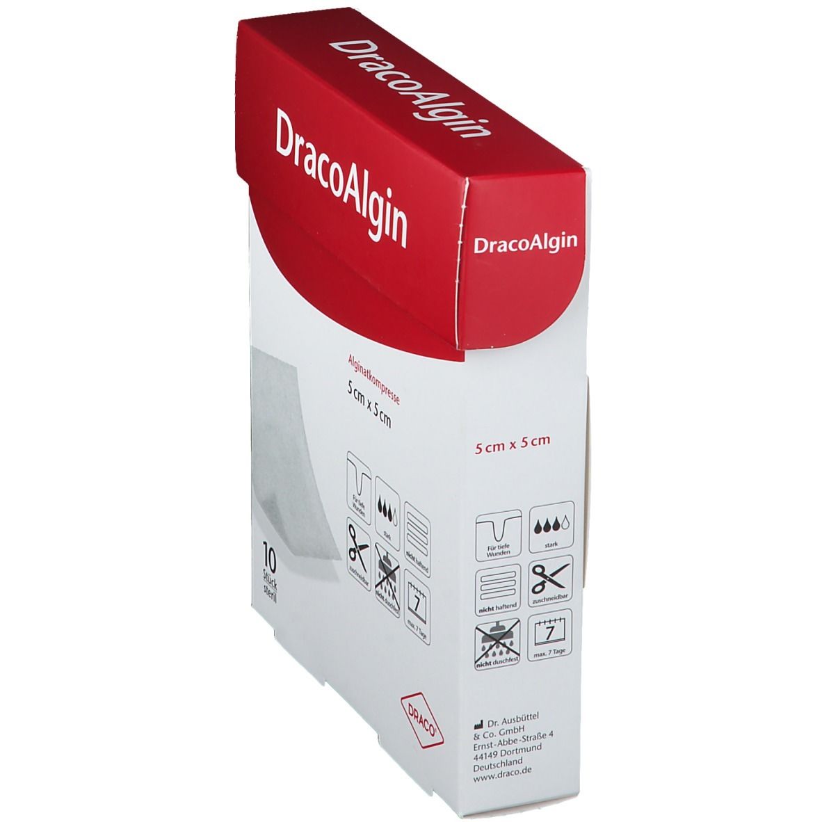 DracoAlgin Alginatkompressen 5 x 5 cm