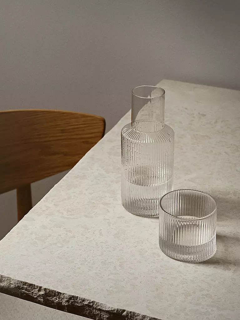 FERM LIVING Karaffenset RIPPLE SMALL Clear transparent