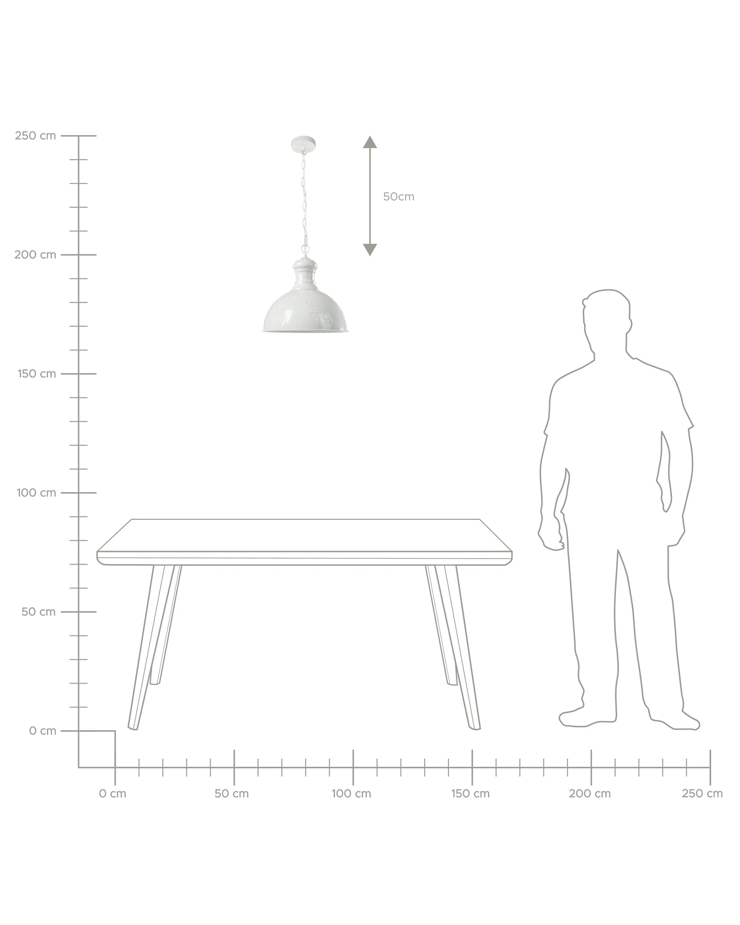Hanglamp DIDESSA Metaal Gebroken wit