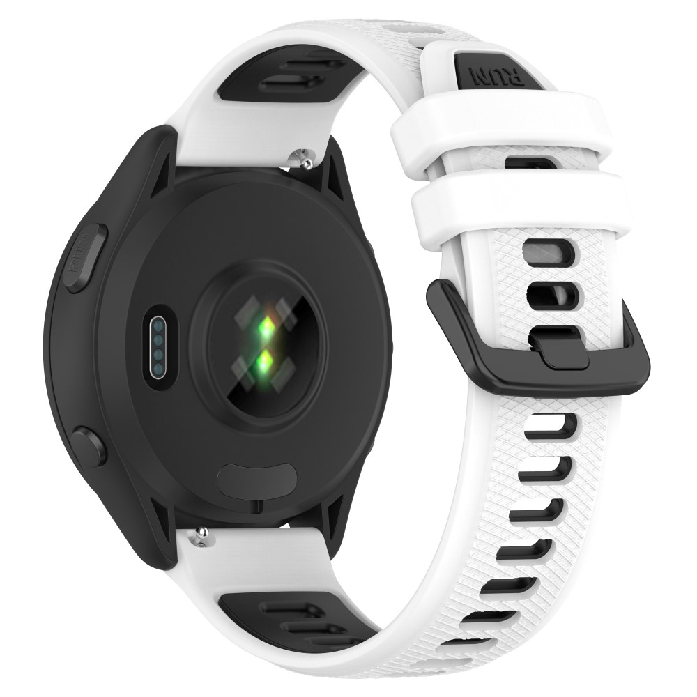 Garmin Venu 2S Silikon Sport Armband Dual Color (Gelenkumfang: 160 - 210mm) - Weiss / Schwarz