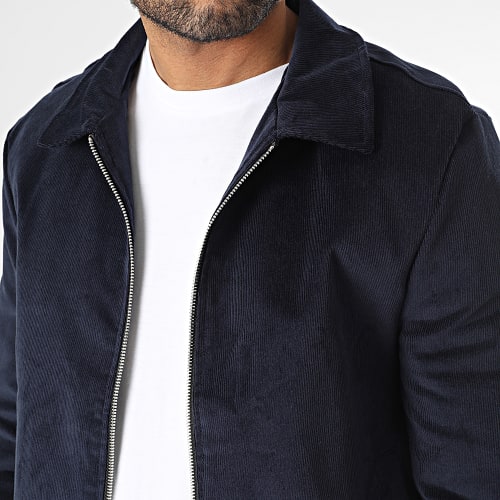 Ensemble Veste Zippée Et Pantalon Cargo Velours Bleu Marine