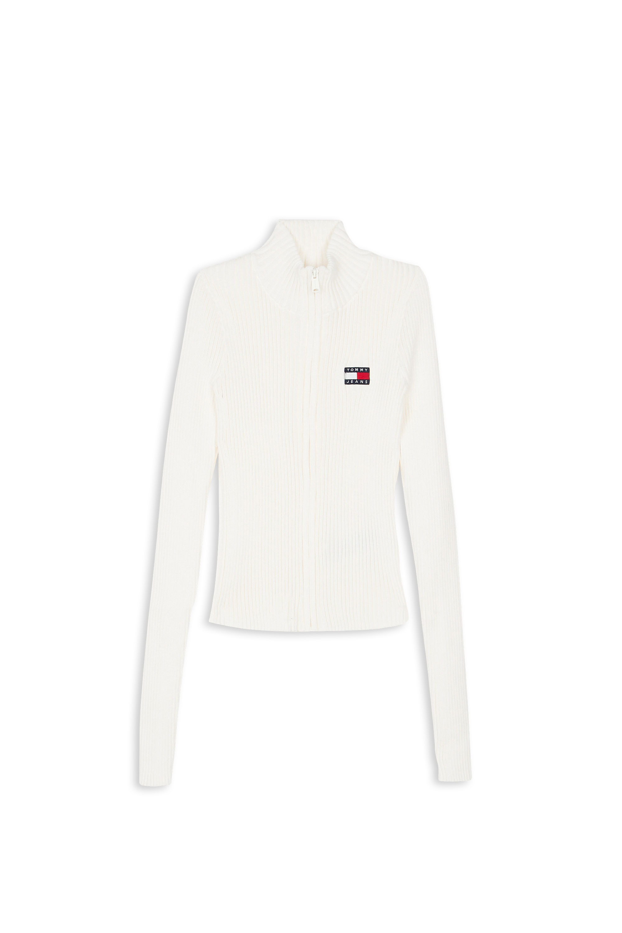 TOMMY JEANS Gilet  TJW ZIP THRU BADGE Blanc