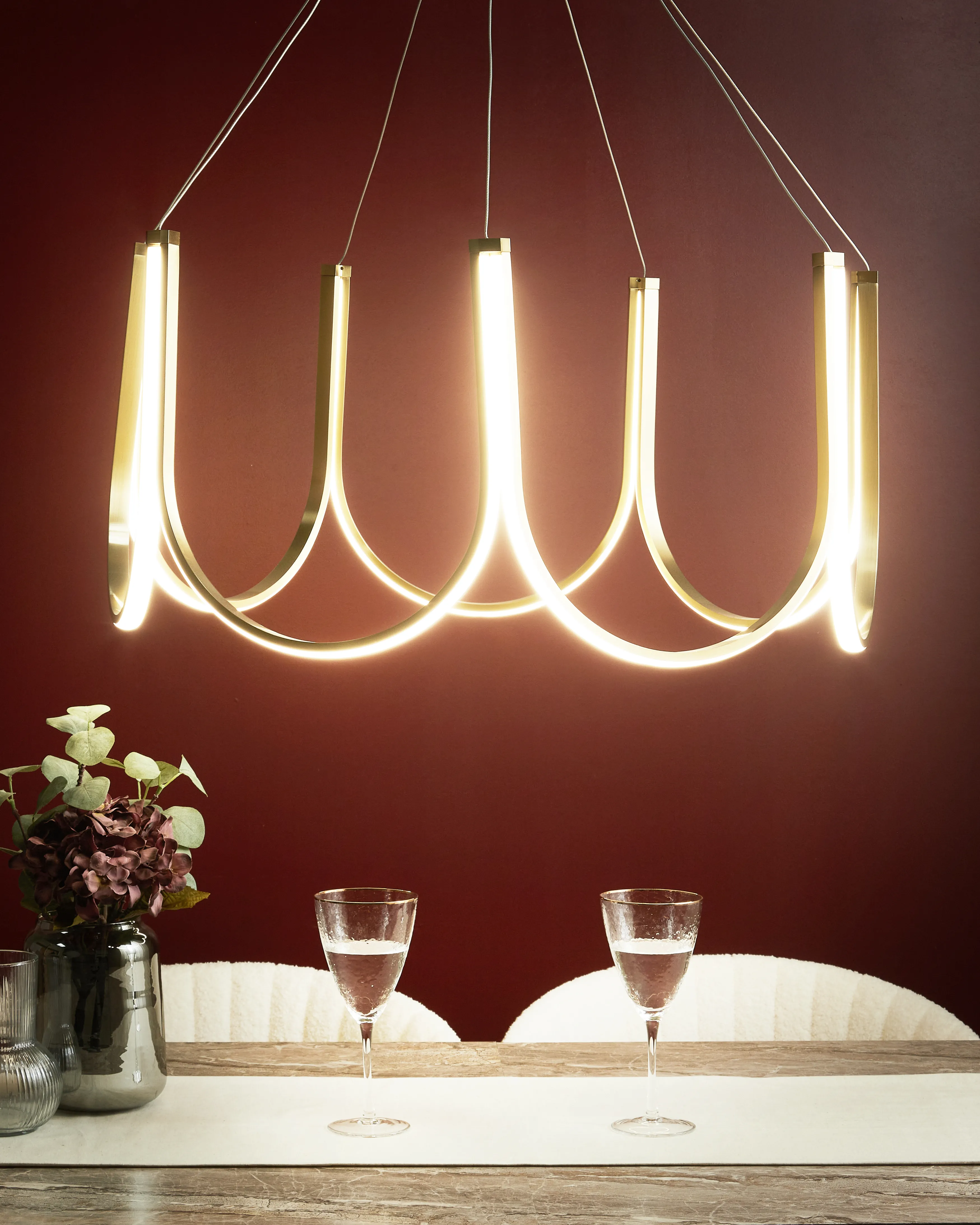 LED kroonluchter PERQUENO Metaal Goud