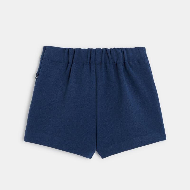 Short à pans effet jupe bleue bébé fille Bleu