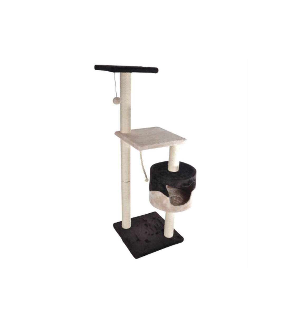 Paris Prix - Arbre à Chat Avec Niche 2 Plateformes 106cm Marron