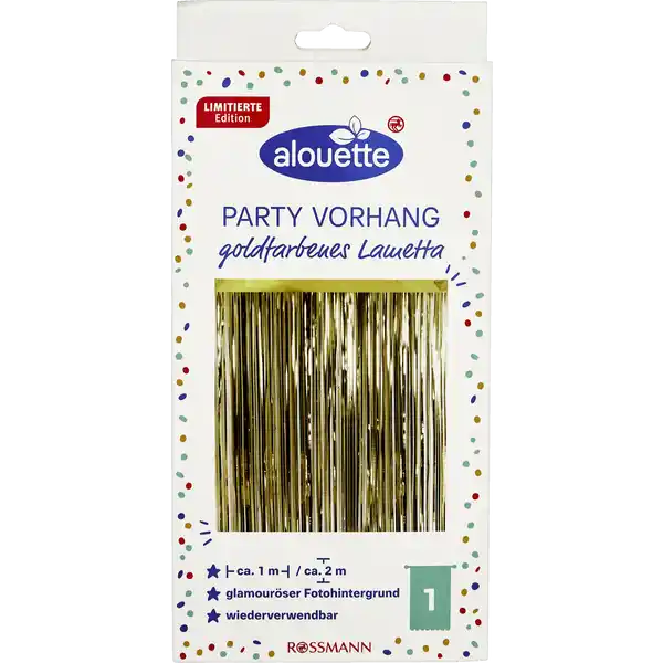 Party Vorhang gold, sortiert