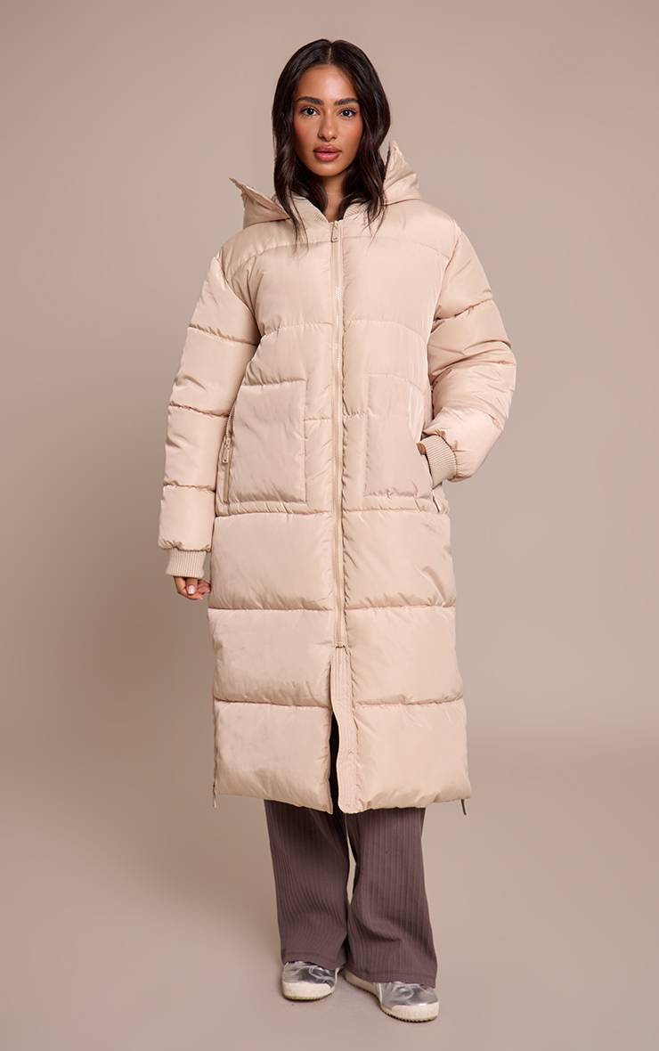 Gris Pierre Manteau Matelassé Long Petite Taille