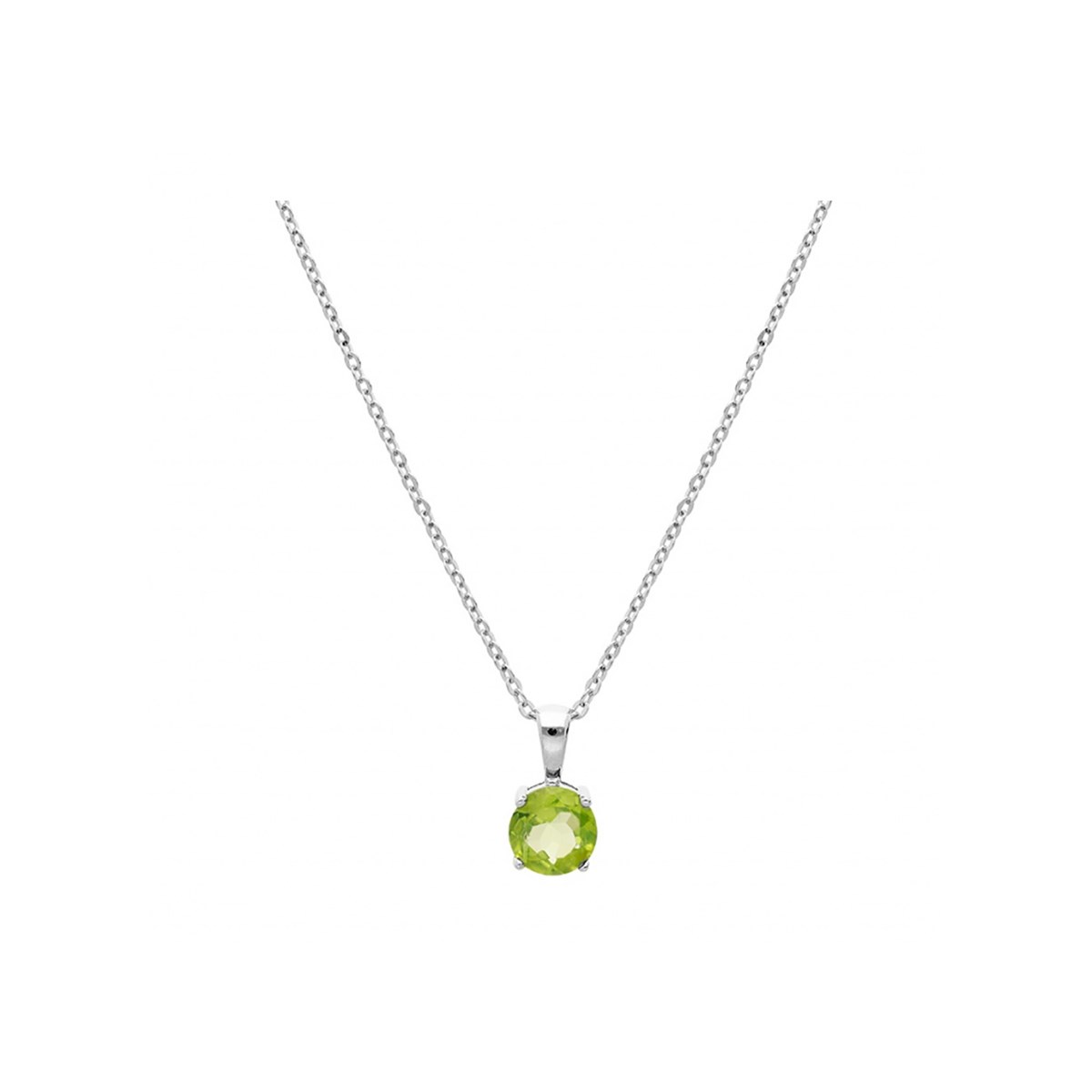 Collier Argent - Péridot Véritable