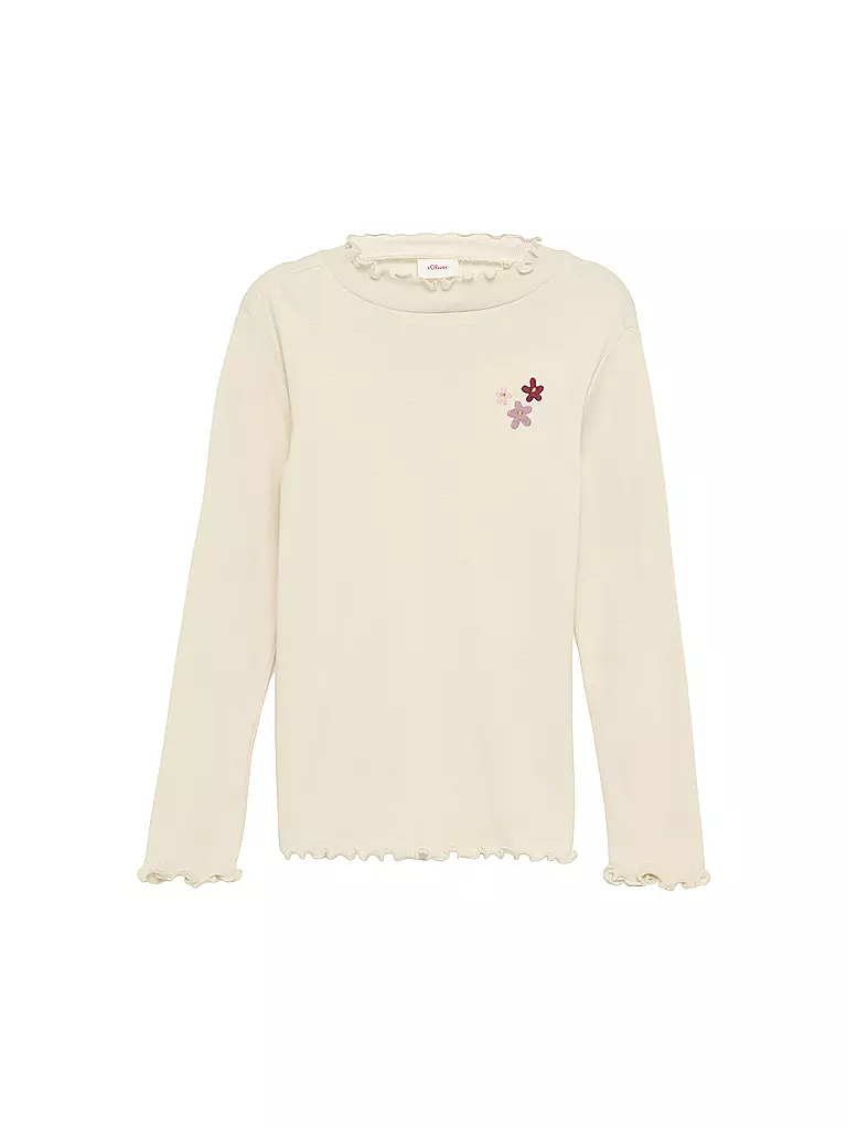 S.OLIVER Mädchen Langarmshirt creme