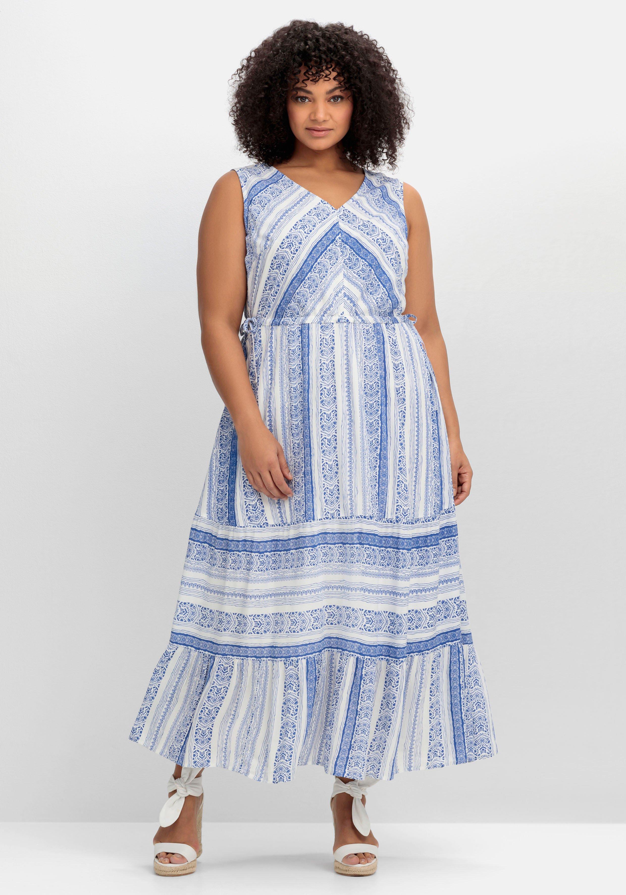 Ärmelloses Maxikleid mit Alloverdruck
