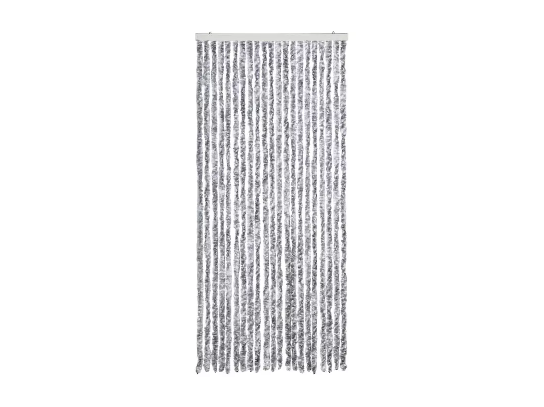 Moustiquaire Blanc et gris 90x200 cm Chenille