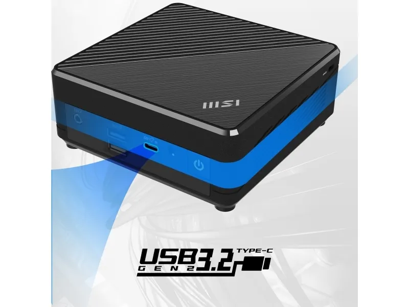 MSI Cubi N ADL 006DE - Mini PC Pentium N200 / op til 3.7 GHz - RAM 4 GB - SSD 128 GB - UHD Graphics - Gigabit Ethernet - Win 11 Pro - skærm: ingen - sort