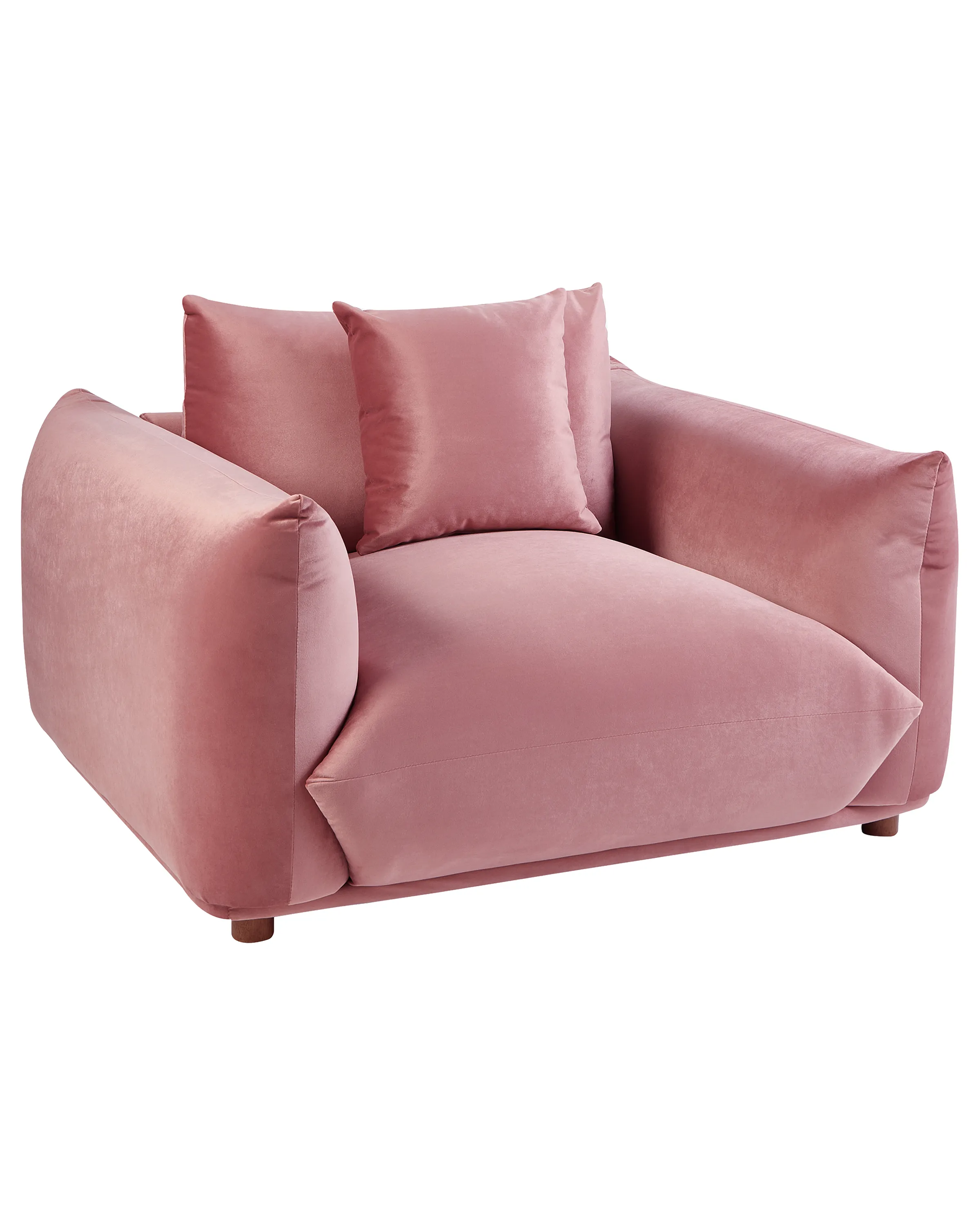 Fauteuil LUVOS Fluweel Roze