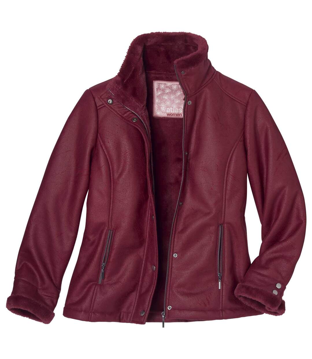 Veste Suédine Doublée Fausse Fourrure