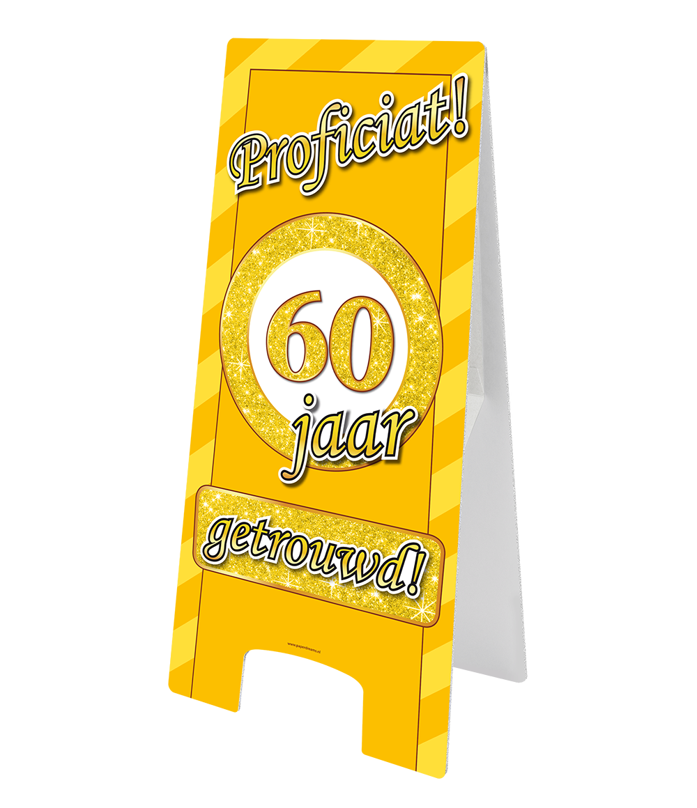 Warning Sign 60 Jaar Getrouwd 58cm