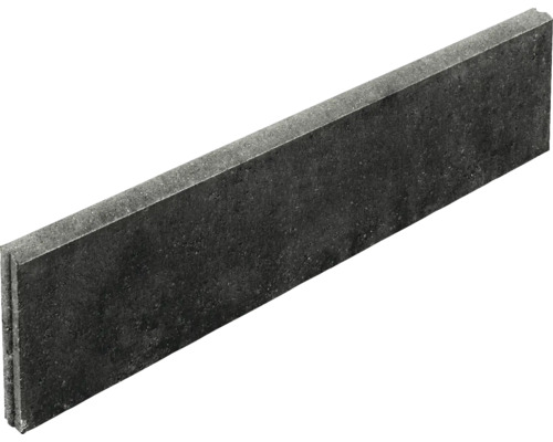 Betonnen gazonrandsteen, antraciet, aan beide zijden afgerond, 100 cm x 5 cm x 25 cm