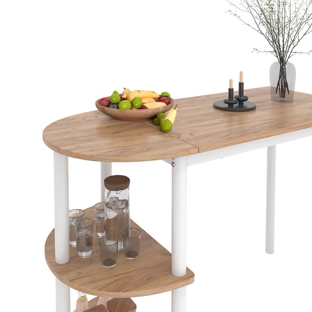 Vicco Bartisch Freetown Eiche Weiß 110 x 75,5 cm mit Regal