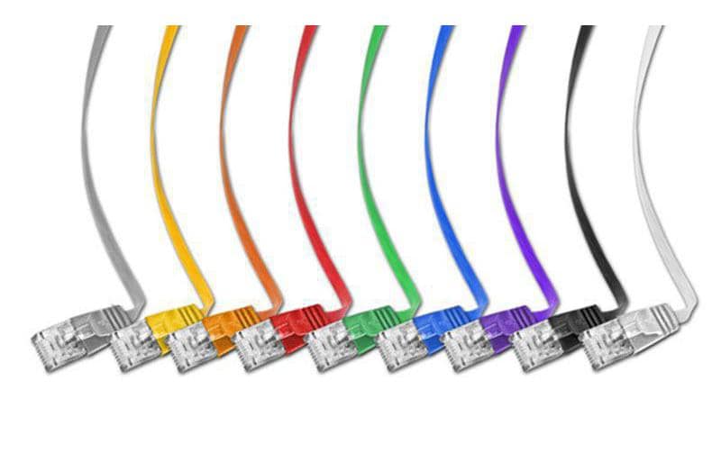 Slimpatchkabel RJ-45 - RJ-45, Cat 6, UTP, 10 m, WeissUnscreened/Unshielded Twisted-Pair-Kabel (UTP) mit Klinkenschutz